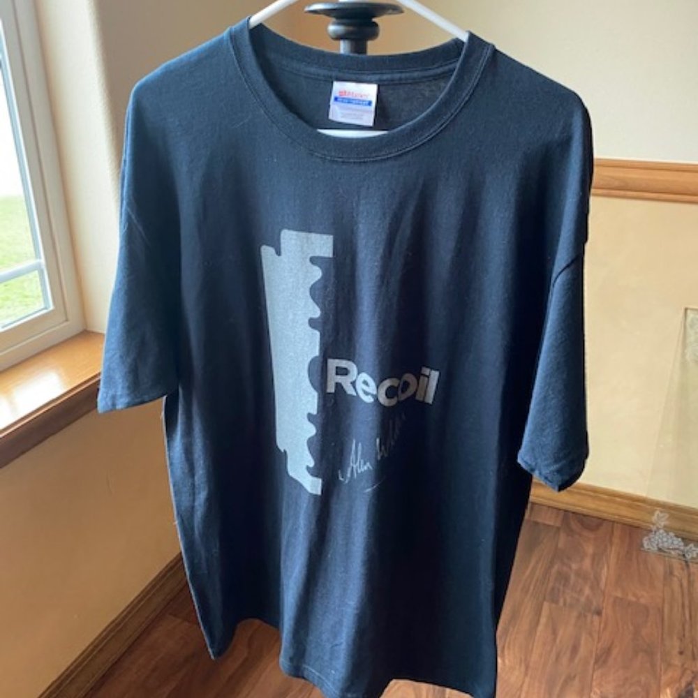 RECOIL ALAN WILDER TOUR SHIRT MENS SIZE LARGE (SIGNATURE BY A.L.) NEVER WORN